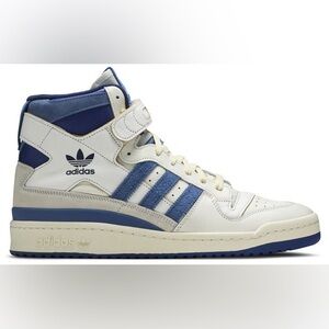 Adidas High-Top Sneakers men’s Size 8 Cream & Blue Retro Streetwear Y2K retro